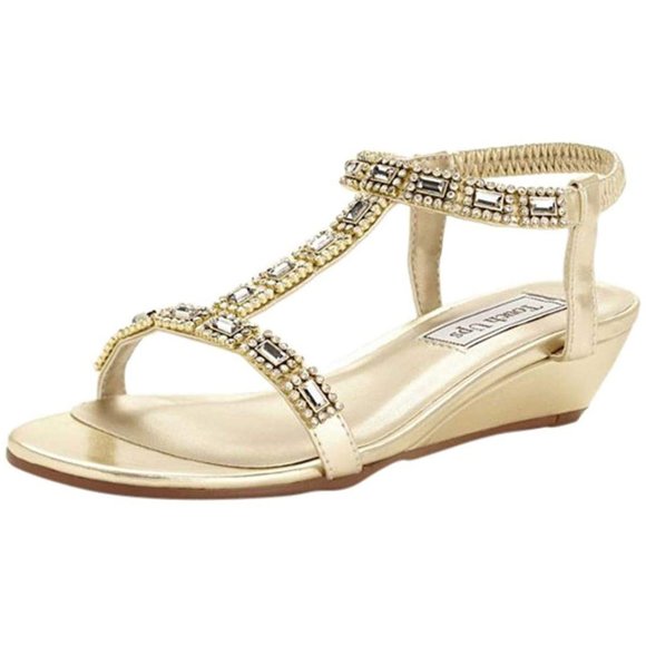 ✨HOST PICK✨ Touch Ups Jazz Gold Wedge Sandal (NIB) - Picture 1 of 5